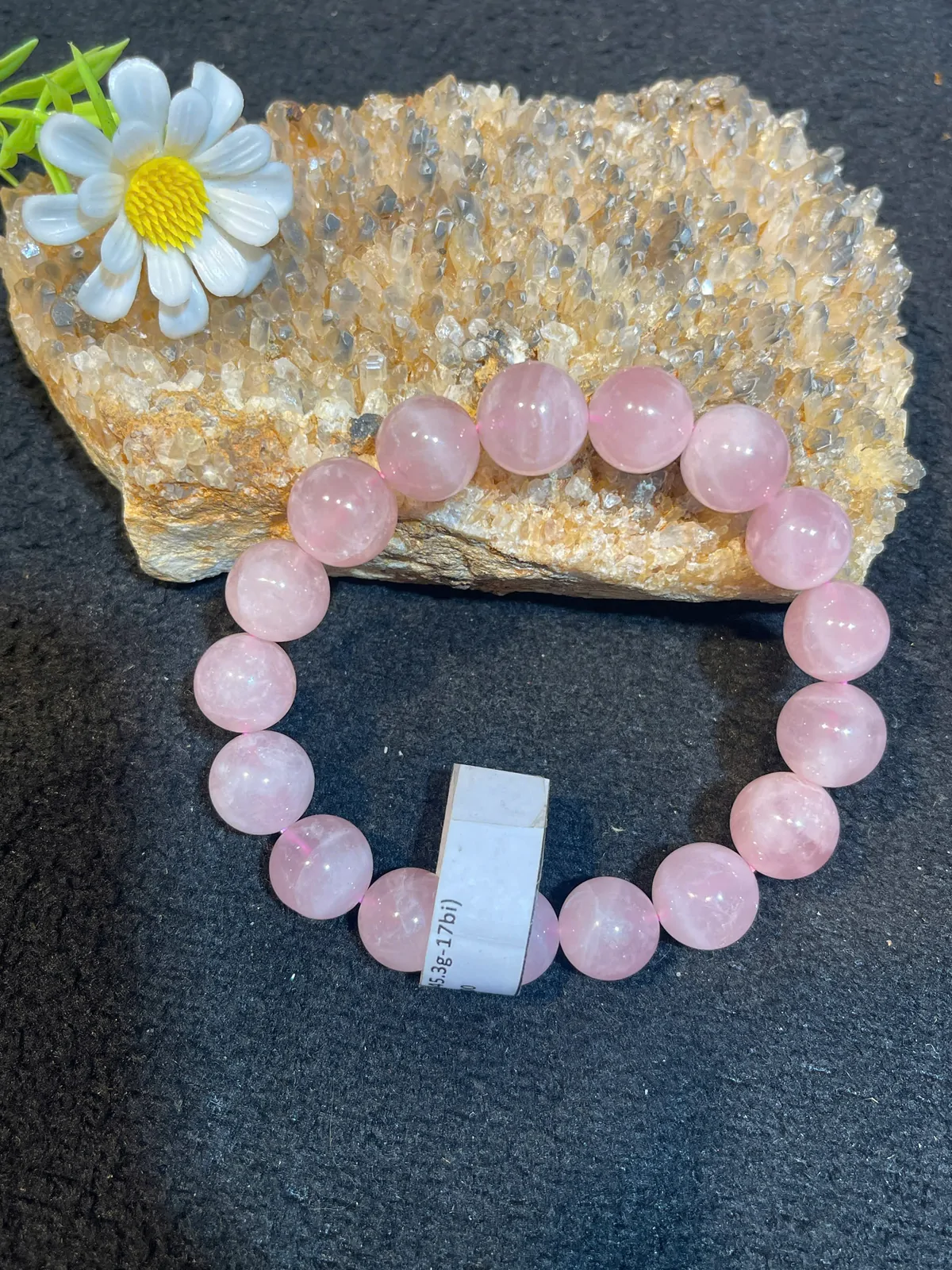 Chuỗi thạch anh hồng Madcarca  ( 45,3g - 17bi ) S6656-S5-2673